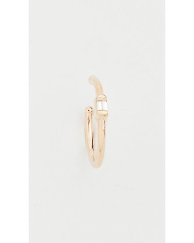 Zoe Chicco 14k Gold Ear Cuff With Small Baguette - Metallic