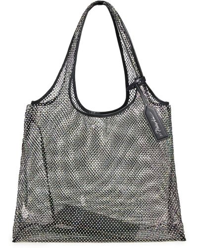 3.1 Phillip Lim Fine Crystal Mesh Market Tote - Grey