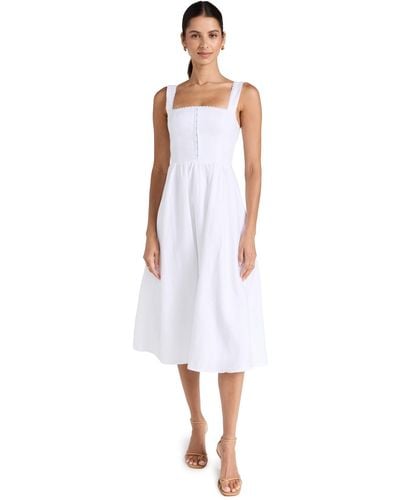 Reformation Tagliatelle Linen Dress - White
