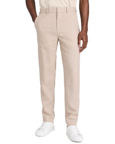 Club Monaco Tech Linen Suit Pants Lt. Khaki Mix/khaki - Natural