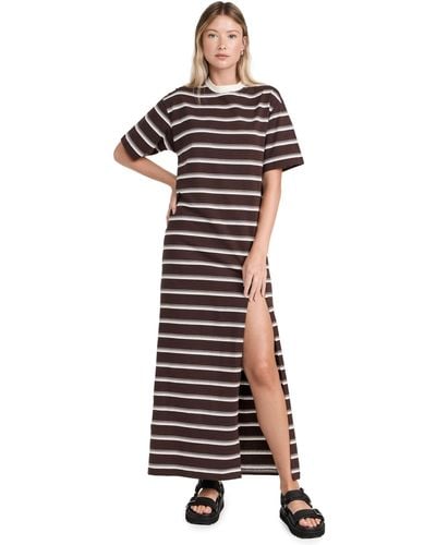 MSGM Sg Stripe Poo Dress - Black