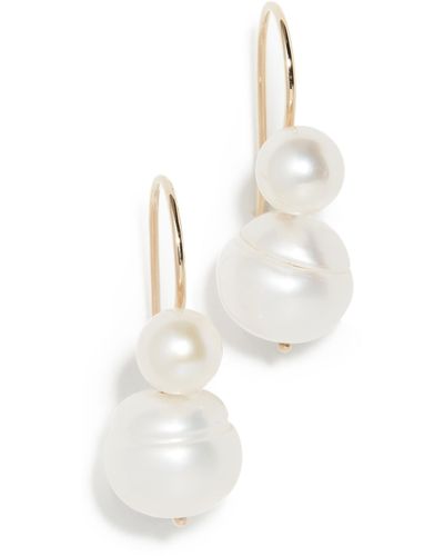 Ariel Gordon 14k Duet Earrings - White