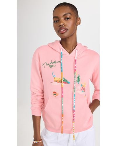 Mira Mikati Embroidered Cotton Hoodie - Pink
