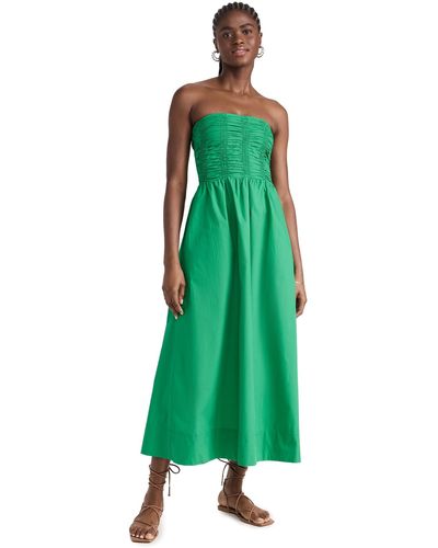 Faithfull The Brand Dominquez Midi Dress - Green