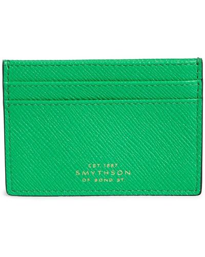 Smythson Flat Card Holder - Green