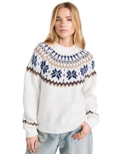 Moon River Oon River Ise Hairy Sweater Ivory Uti - White