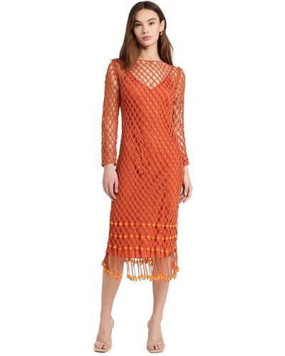 Significant Other Nira Midi Dress - Orange