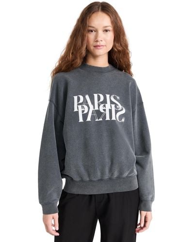Anine Bing Jaci Paris Sweatshirt - Black