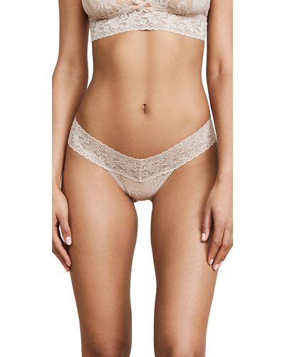 Hanky Panky Signature Lace Low Rise Thong - Brown