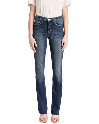 L'Agence Ruth High Rise Straight Jeans - Blue
