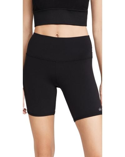 Alo Yoga Ao Yoga High Waist Biker Shorts Back - Black