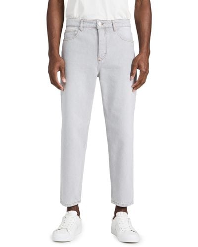 Ami Paris Tapered Fit Jeans - White