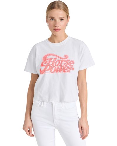 Mother Other The Grab Bag Crop Tee Hore Power - White