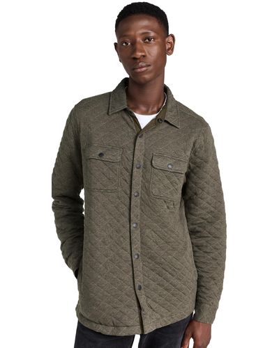 Faherty Epic Quilted Fleece Hirt - Green