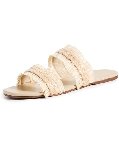 Kaanas Espinela Frayed Double Band Slides - White