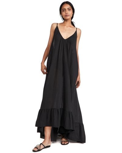 9seed Paloma Ruffle Maxi Dress - Black
