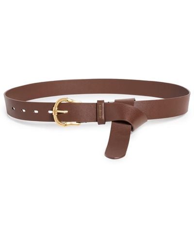 Zimmermann Twisted Buckle Leather Belt 30 - Brown