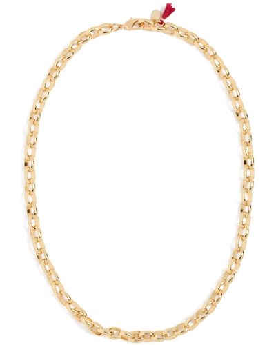 Shashi Rolo Chain Necklace - White