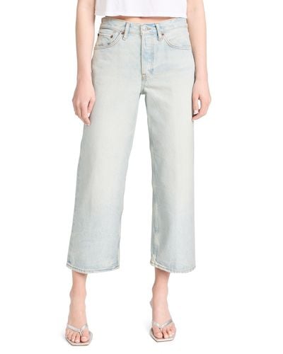 RE/DONE Loose Crop Jeans - White
