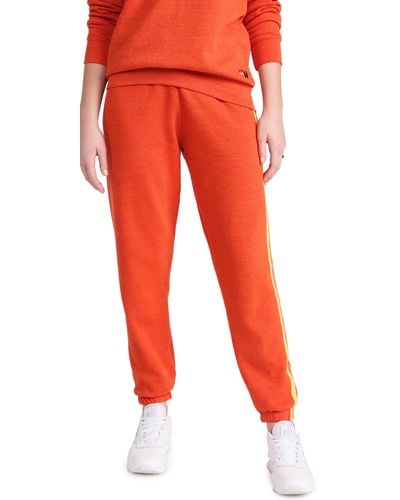 Aviator Nation 5 Stripe Sweatpants Orange/yeow/purpe - Red