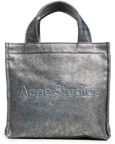 Acne Studios Logo Mini Shoulder Tote Bag - Grey