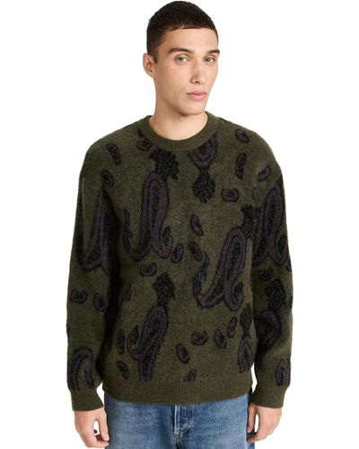 Carhartt Medford Sweater Paisey Jacquard, Pant - Black