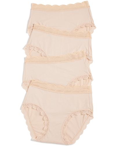 Stripe & Stare Tripe & Tare High Rie Knicker Four Pack And - Natural