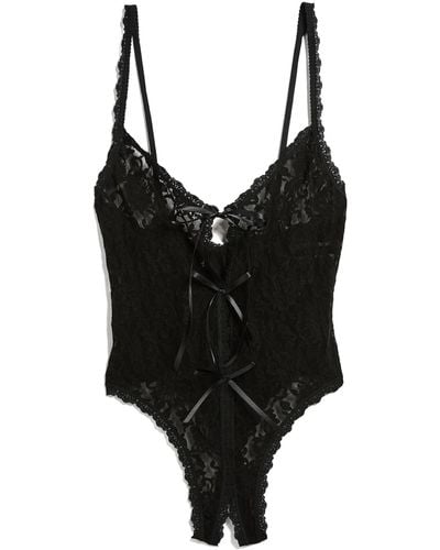 Hanky Panky After Midnight Open Teddy Back - Black