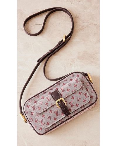 What Goes Around Comes Around Louis Vuitton Red Mini Lin Juliette Mm Crossbody Bag - Pink