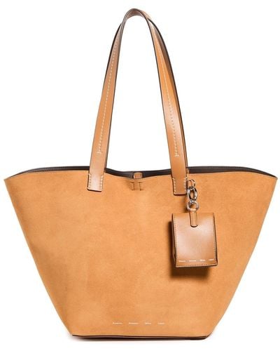 Proenza Schouler Suede Large Bedford Tote - White