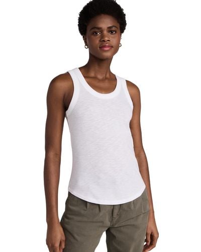 Madewell Adewe Whiper Cotton Coopneck Tank Top X - White
