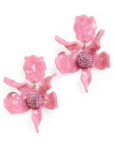 Lele Sadoughi Crystal Lily Earrings - Pink