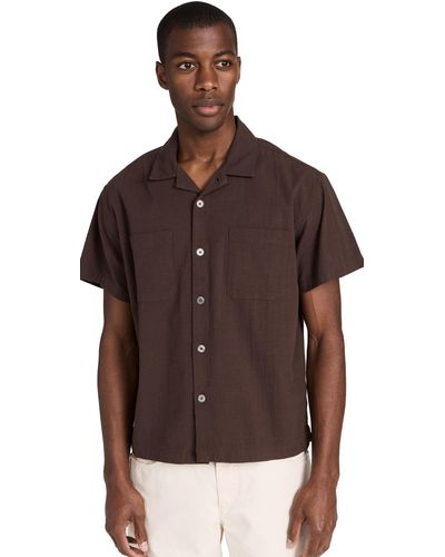 Obey Unrie Woven Hirt Xx - Brown