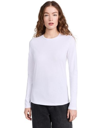 Tibi Long Leeve Fitted T-hirt - White