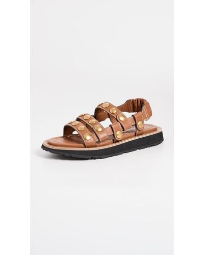 Zimmermann Chunky Studded Sandals - Natural