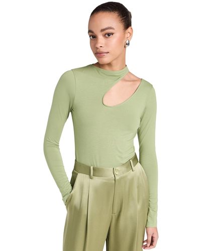 LAPOINTE Apointe Ightweight Oda Jerey Ayetric It Front Top Oive - Green