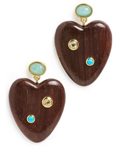 Lizzie Fortunato Tamarind Heart Earrings - Multicolor