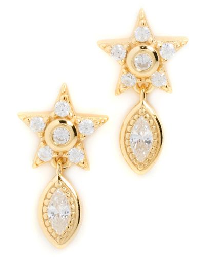 Luv Aj Star Dangle Studs - Natural