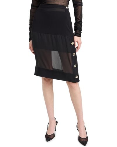Proenza Schouler Technical Chiffon Skirt - Black