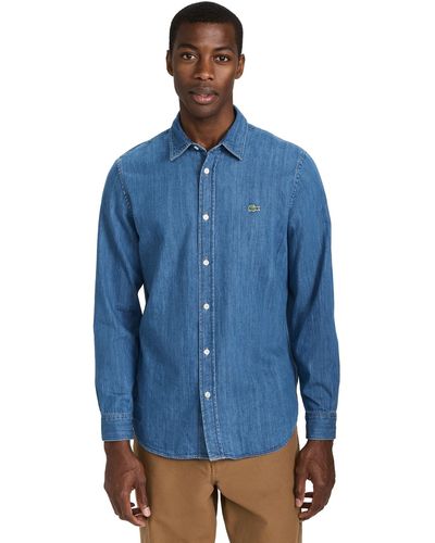 Lacoste on sale woven shirts