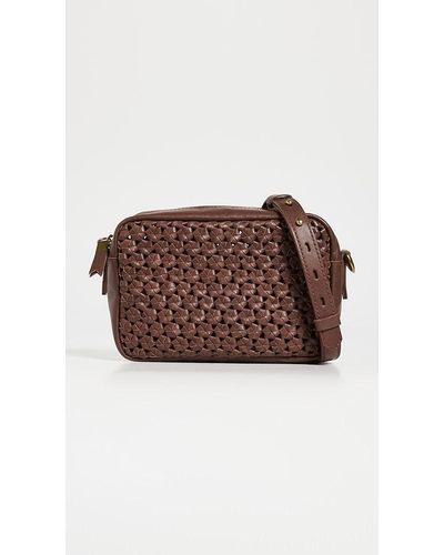 Madewell Transport Camera Bag Leather Crochet - Brown