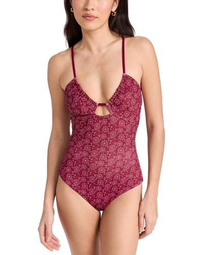 The Great The Reversible Keyhole One Piece - Red