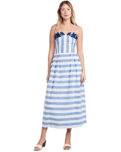 FANM MON Lorr Striped Dress - Blue