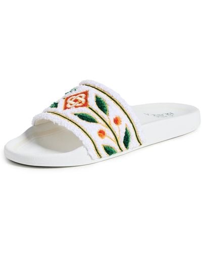 Casablanca Embroidered Terry Slides 4 - Multicolor