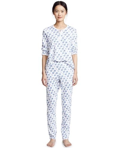 Roberta Roller Rabbit Moby Printed Pajama Set - Blue