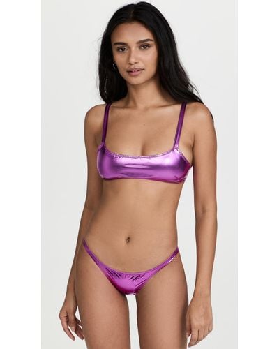 Lisa Marie Fernandez Kk Bikini Set - Purple