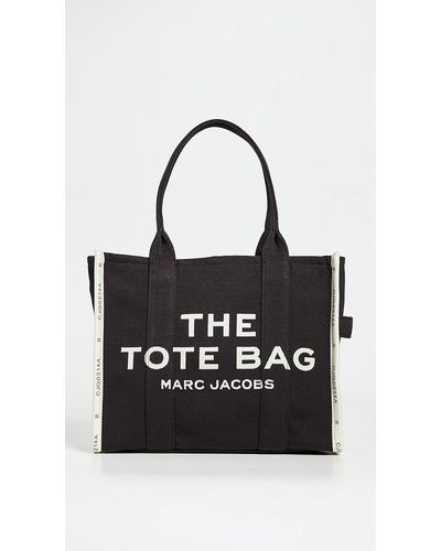 The Spots Jacquard Medium Tote Bag in Black/Ivory