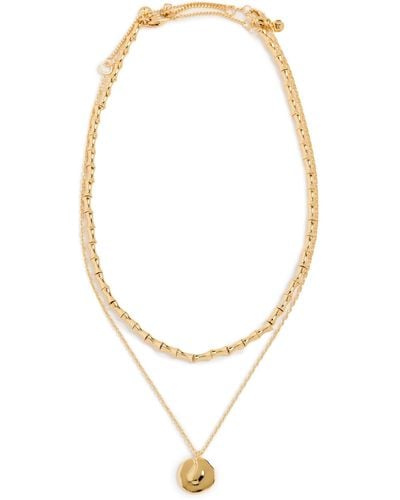 Madewell Bamboo Layer Necklace Pack - White