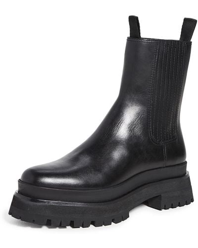 Loeffler Randall Toni Lug Sole Platform Boots - Black
