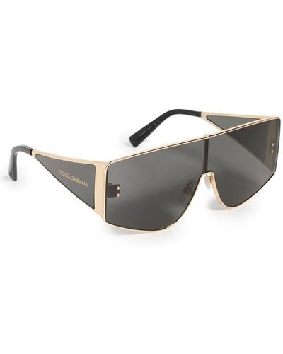 Dolce & Gabbana Dg2305 Rectangular Sunglasses - Metallic